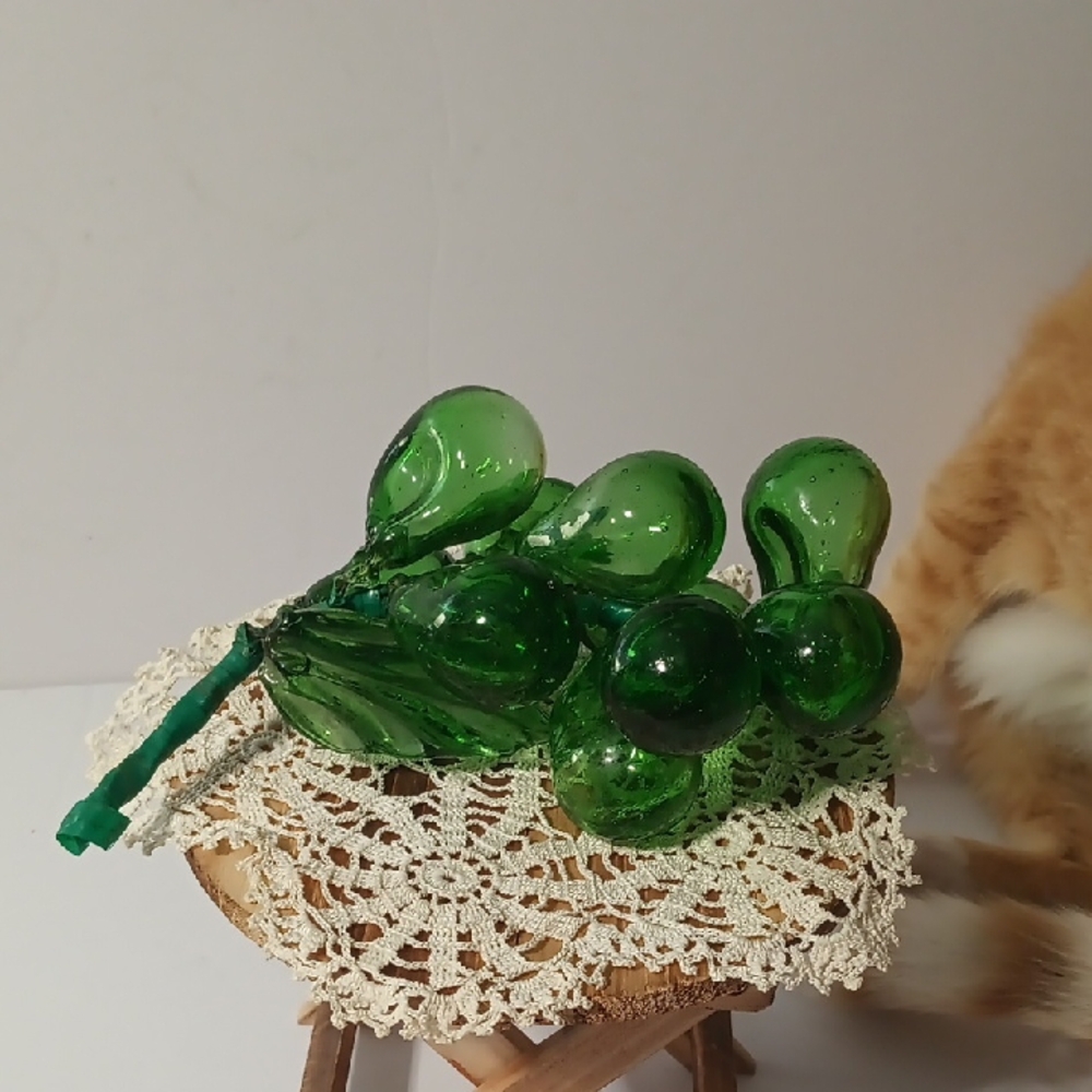 Murano Art Glass Green Grapes